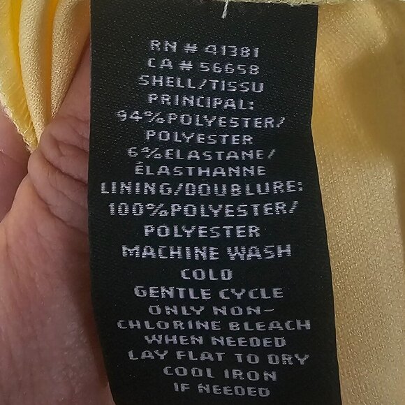 NWT Lauren Ralph Lauren Yellow Ruffle Coquette Dress Classic 12 - Picture 8 of 10